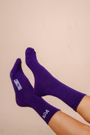 MEIA CANO ALTO CONECTADO - ROXA