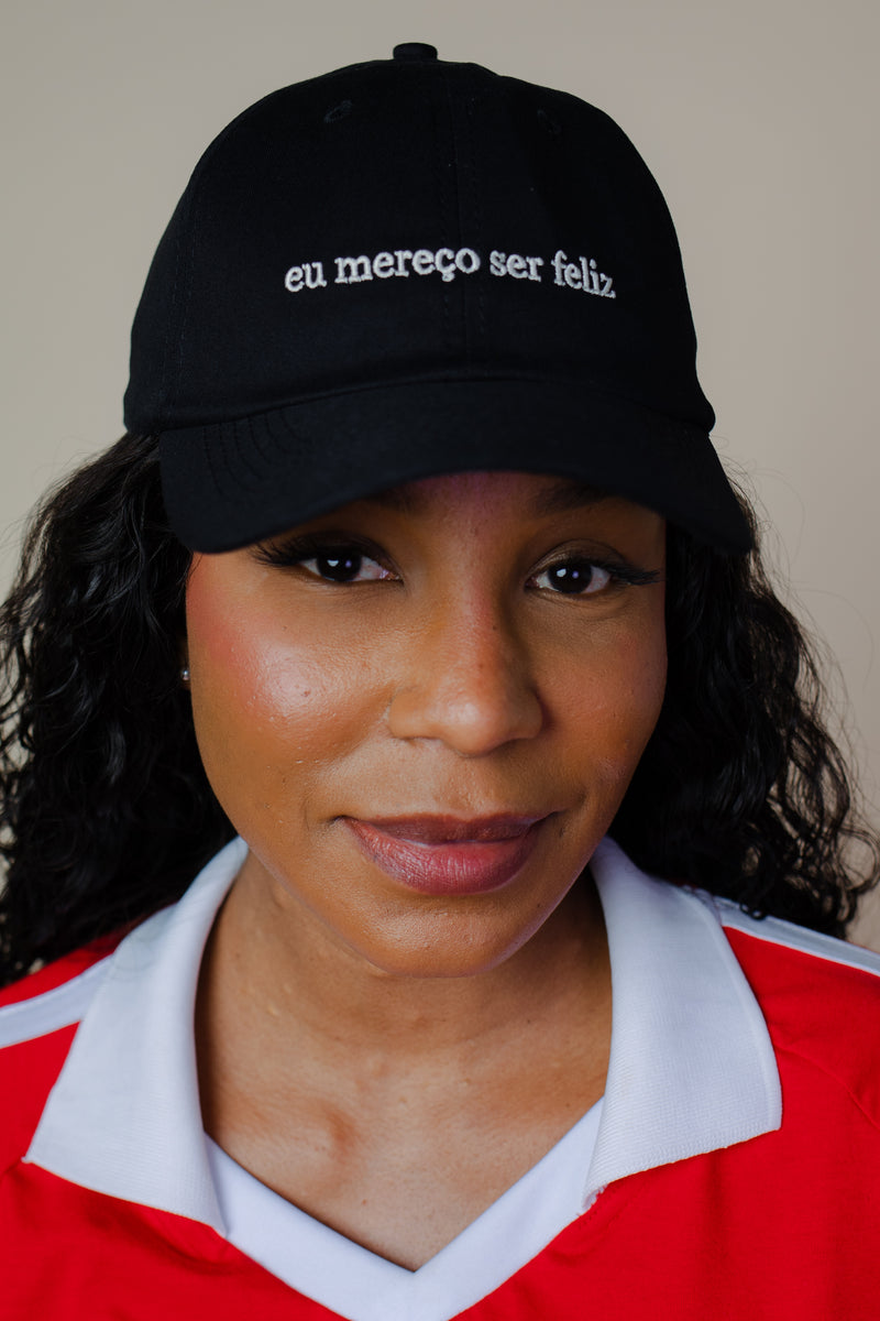 BONÉ DAD HAT - EU MEREÇO SER FELIZ